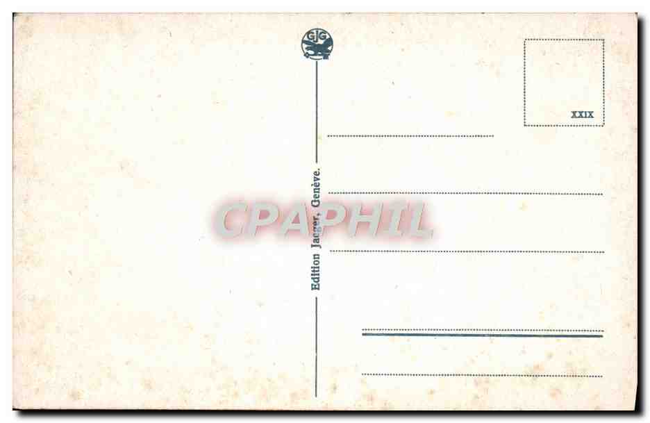 CPM Souvenir de Geneve Mont Blanc Ile Rousseau BIT Brunswick — Rückseite