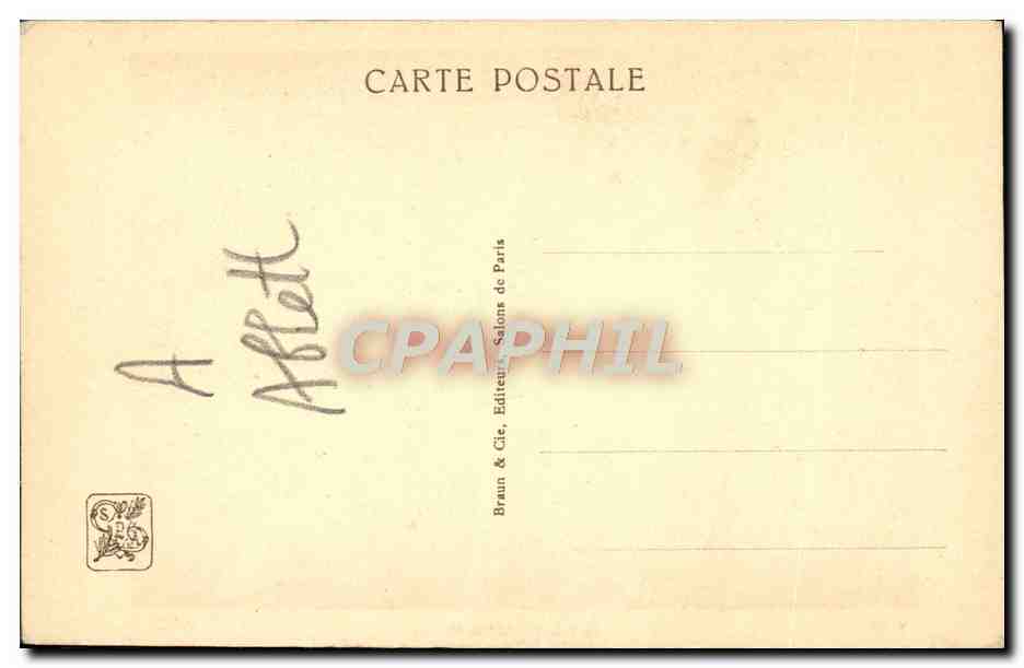 CPA La Fleur Precieuse W Ablett — Verso