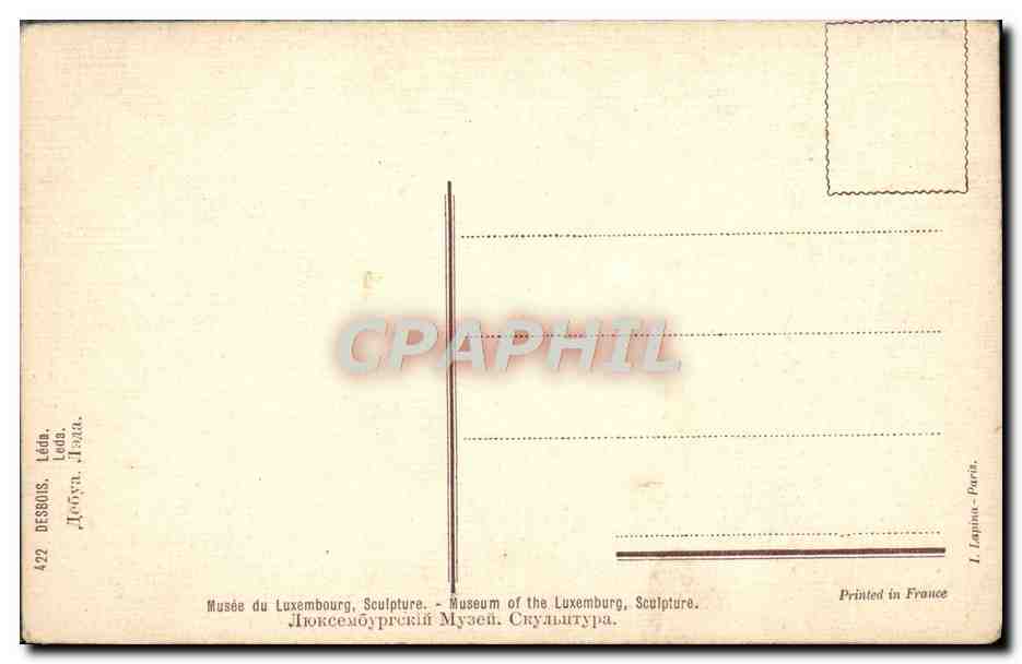 Léda — Musée du Luxembourg — Verlag DESBOIS, n° 4.22 — Rückseite