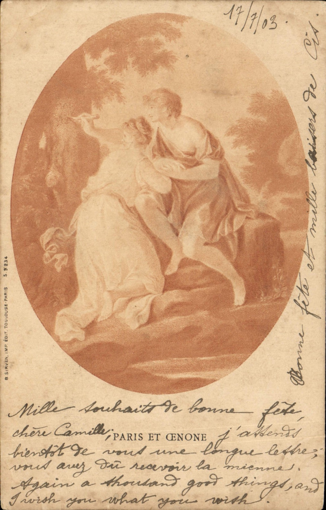 CPA Paris Et Oenone