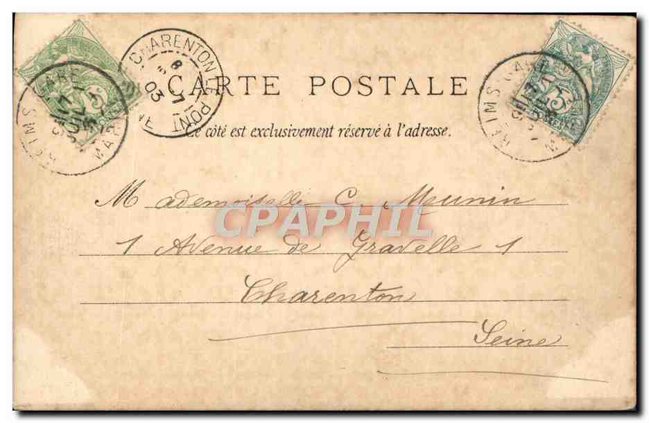 CPA Paris Et Oenone — Verso