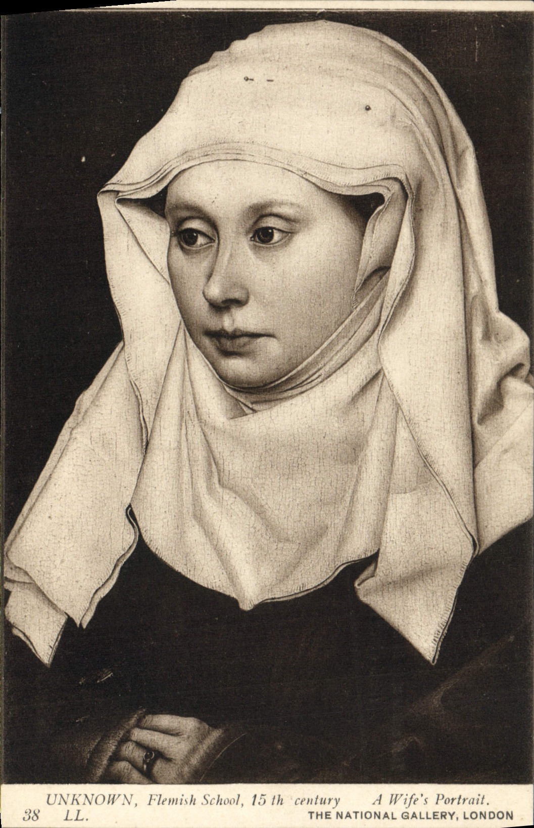 CPA Unknown Flemish The National Gallery London A wife's portrait National Gallery London