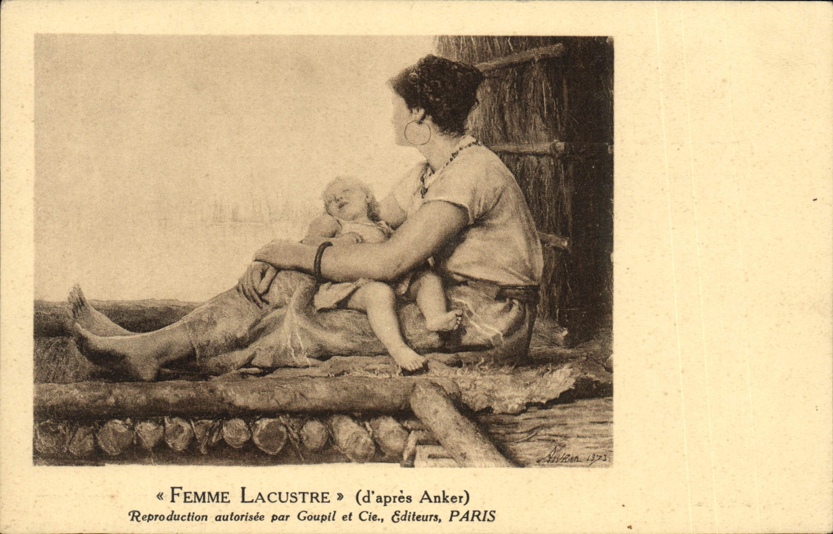 Femme Lacustre — reproduction d'après Anker — Goupil et Cie, Paris