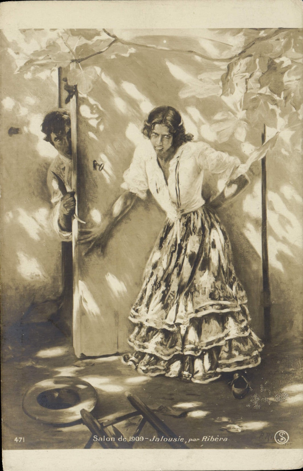 CPA salon 1909 Jalousie Ribera