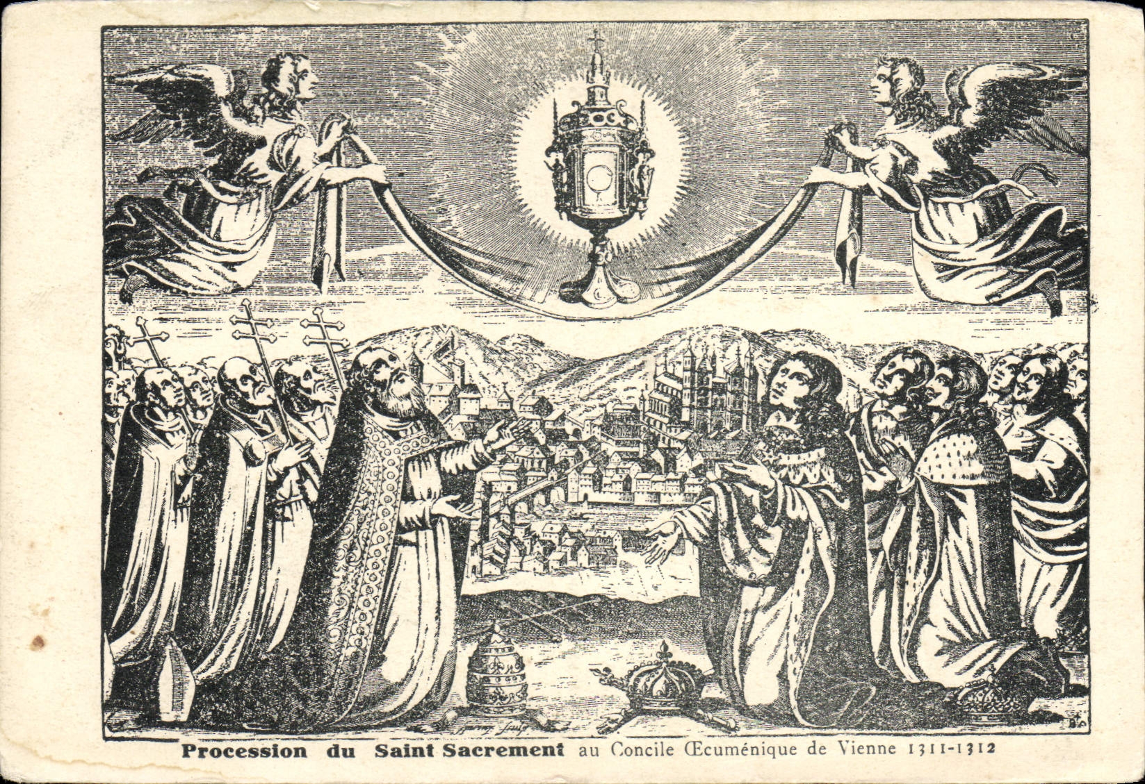 CPA Procession Du Saint Sacrement Au Concile oecumenique de Vienne 1311 1312