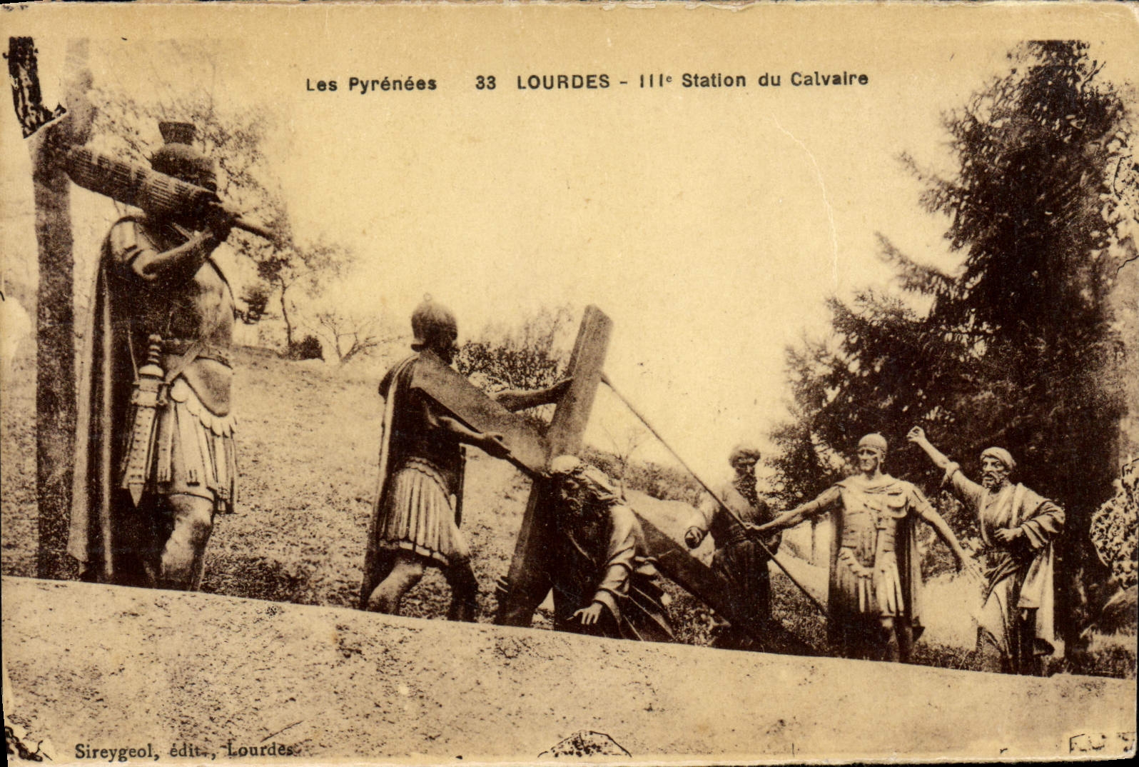 Lourdes — IIIe Station du Calvaire — Sireygeol, édit., Lourdes