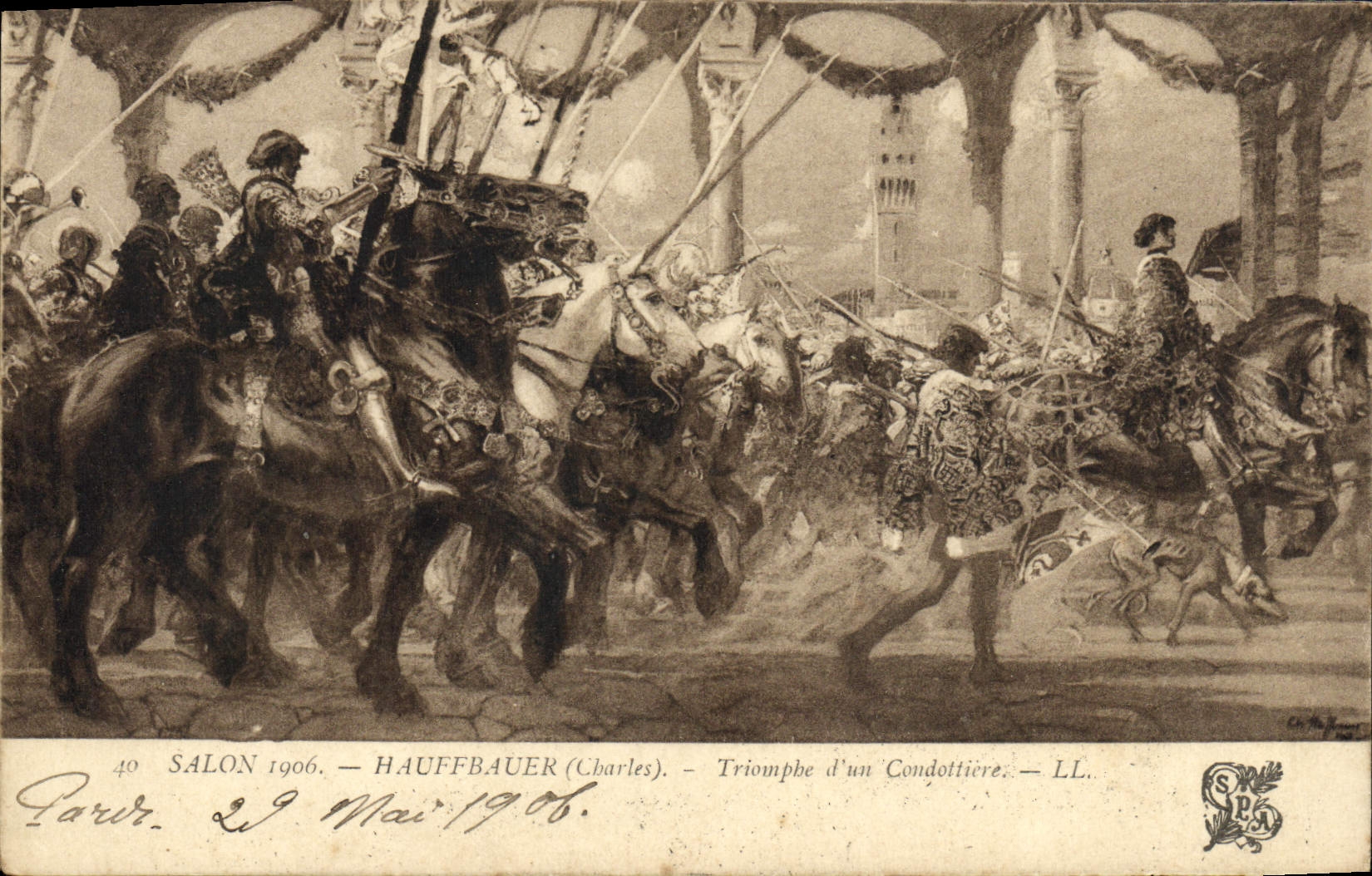 CPA Salon 1906 Hauffbauer Triomphe d'un condottiere