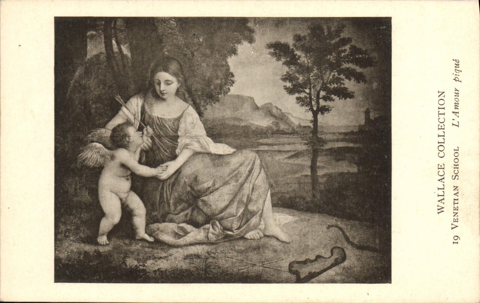 CPA Wallace Collection Venetlan School L'amour pique