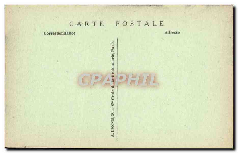 CPA Versailles La Flotille Du Canal Bateaux — Verso
