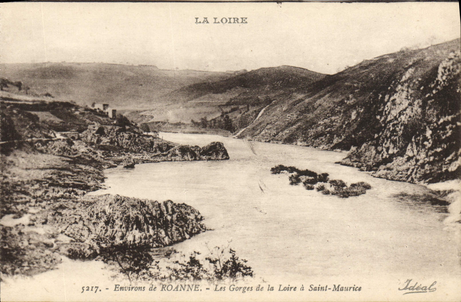 Die Gorges der Loire bei Saint-Maurice — Umgebung von Roanne — Ideal, n° 5217