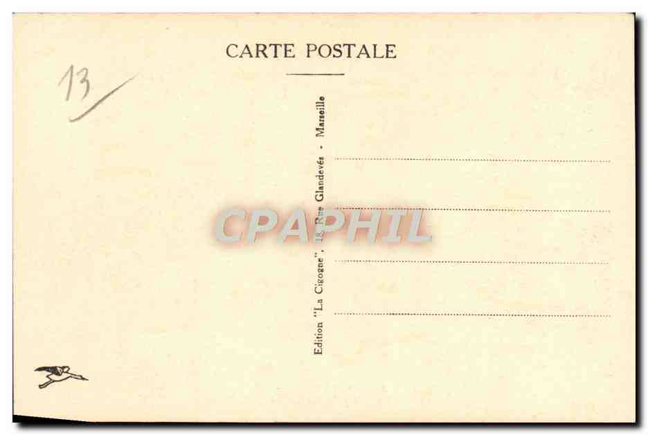 CPA Marseille Le Bassin du Carenage — Verso