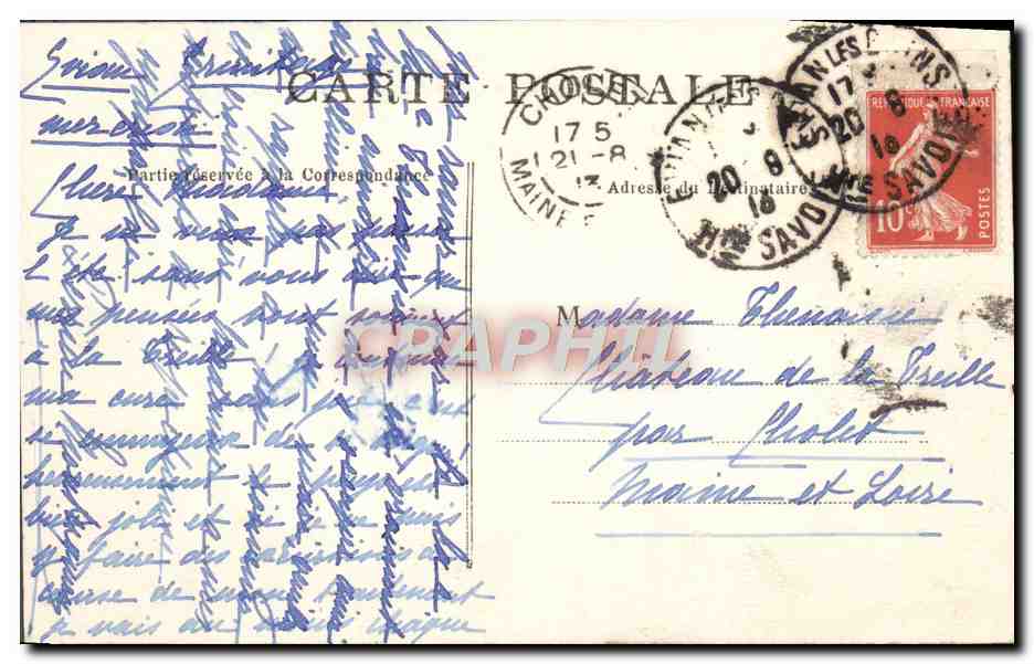 CPA Sommet de rochers de Naye Le grand Hotel Les Alpes de Savoie  — Rückseite