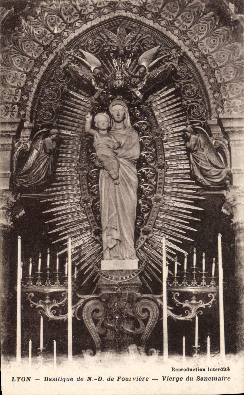 CPA Lyon Basilique de Notre Dame de Fourviere Vierge du sanctuaire