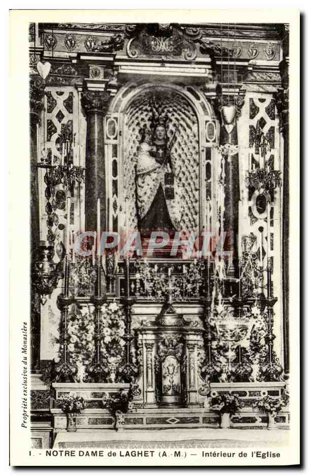 CPA Notre Dame De Laghet Interieur de l'Eglise Vierge 
