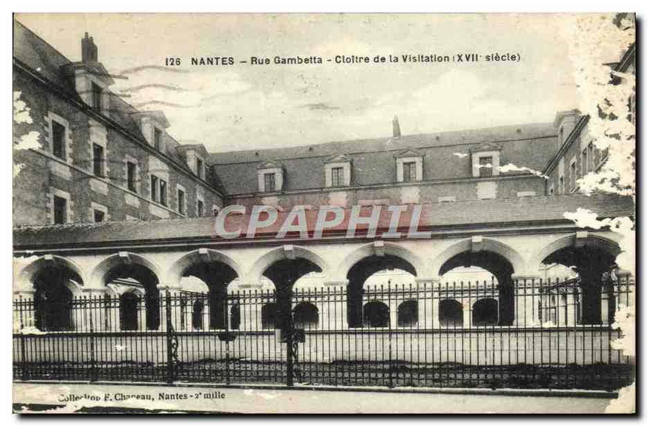 CPA Nantes Rue Gambetta Cloitre de la Visitation