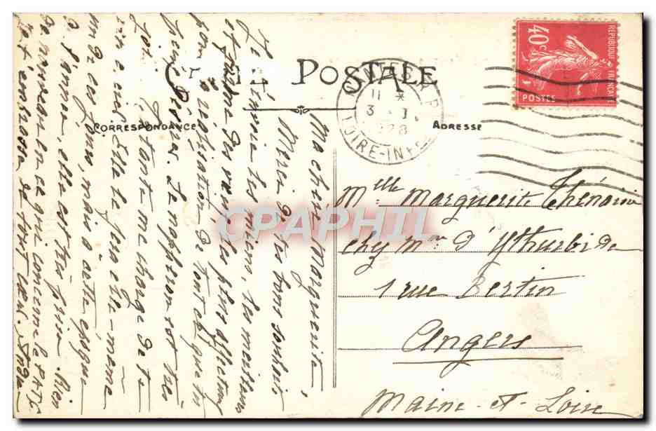 CPA Nantes Rue Gambetta Cloitre de la Visitation — Back