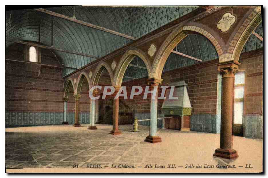CPA Blois Le Chateau Alle Louis XII Salle Des Etats Generaux