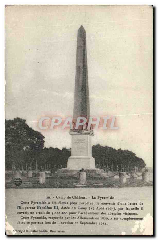Antike Ansichtskarte Camp De Chalons La Pyramide