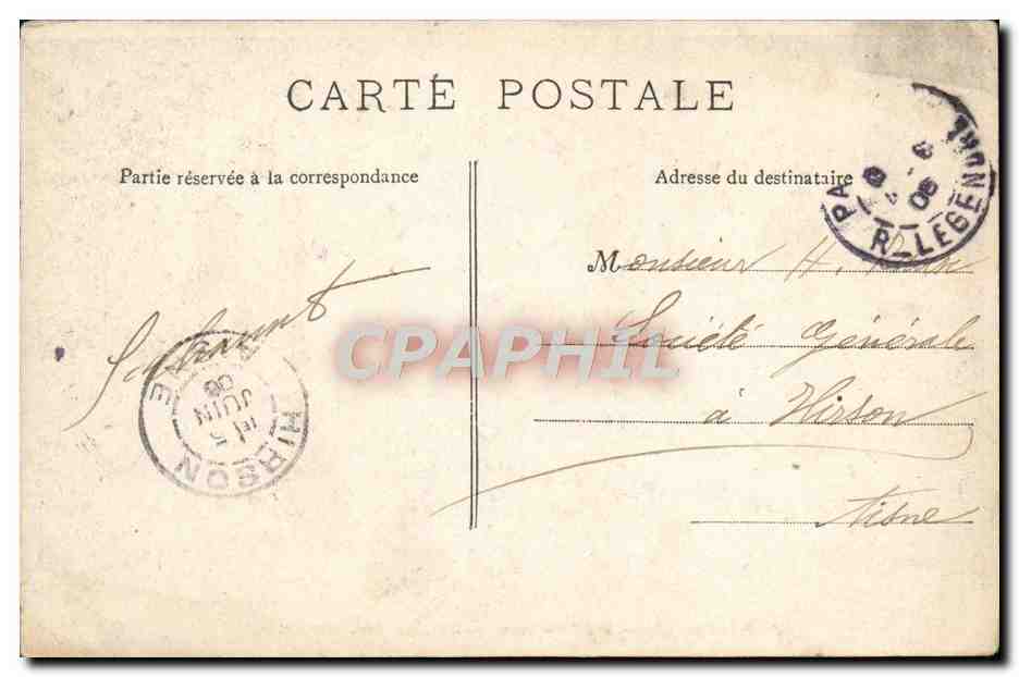 CPA Versailles Le Chateau Galerie Des Batailles — Verso