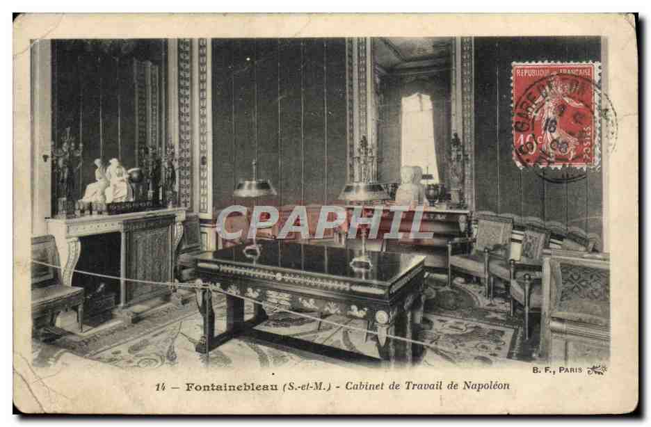 Fontainebleau (S.-et-M.) - Napoleon's Study Room — B. F., Paris, n°14