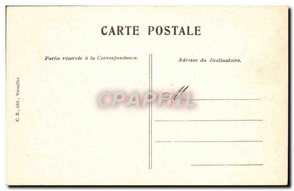 Versailles — Le Bosquet des Bains d'Apollon — C. B., édit., Versailles — Verso