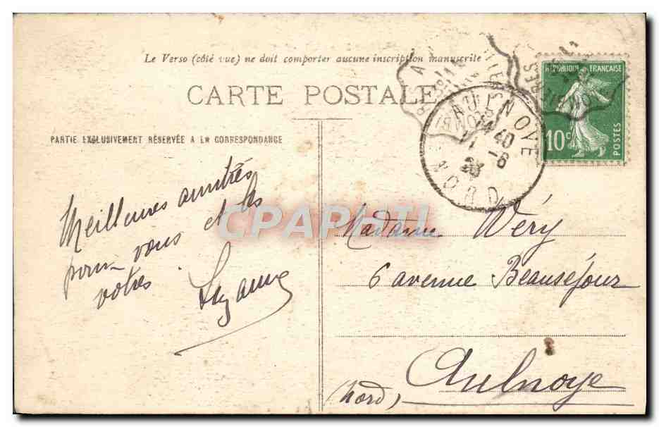 CPA Plombieres Les Bains Vallon Nord — Verso