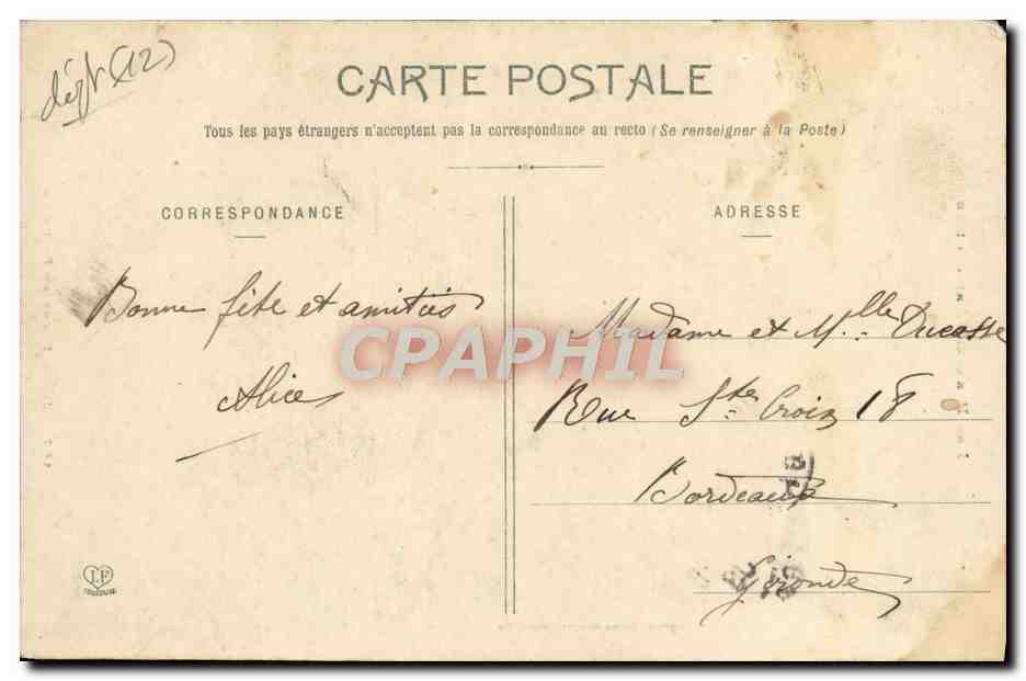 CPA Les Pyrenees Ariegeoises Folklore Costume — Verso