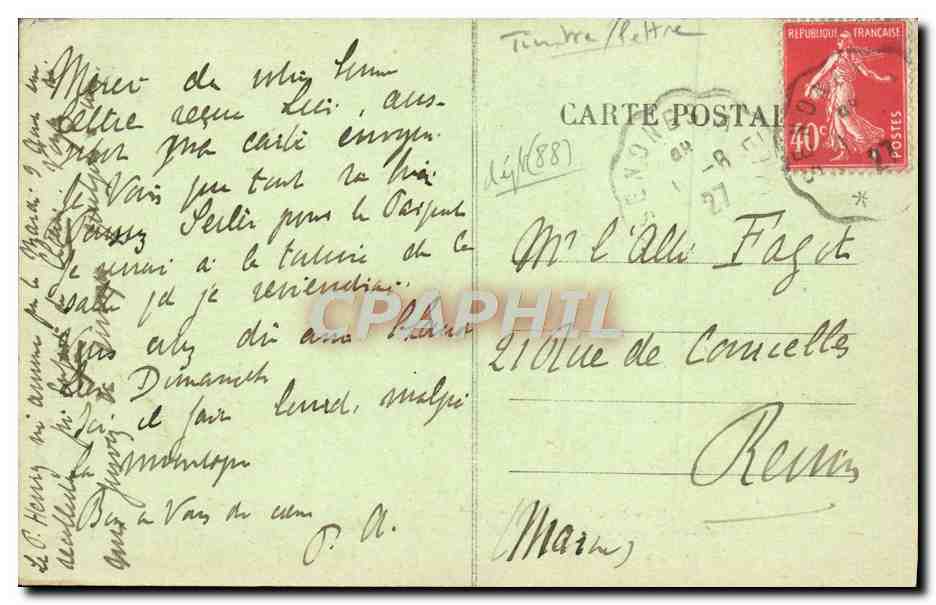 CPA Senones Capitale De la Principaute De Salm — Rückseite