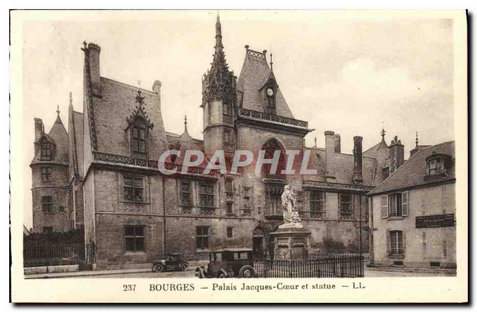 Bourges — Palais Jacques-Cœur et statue — LiL n°237