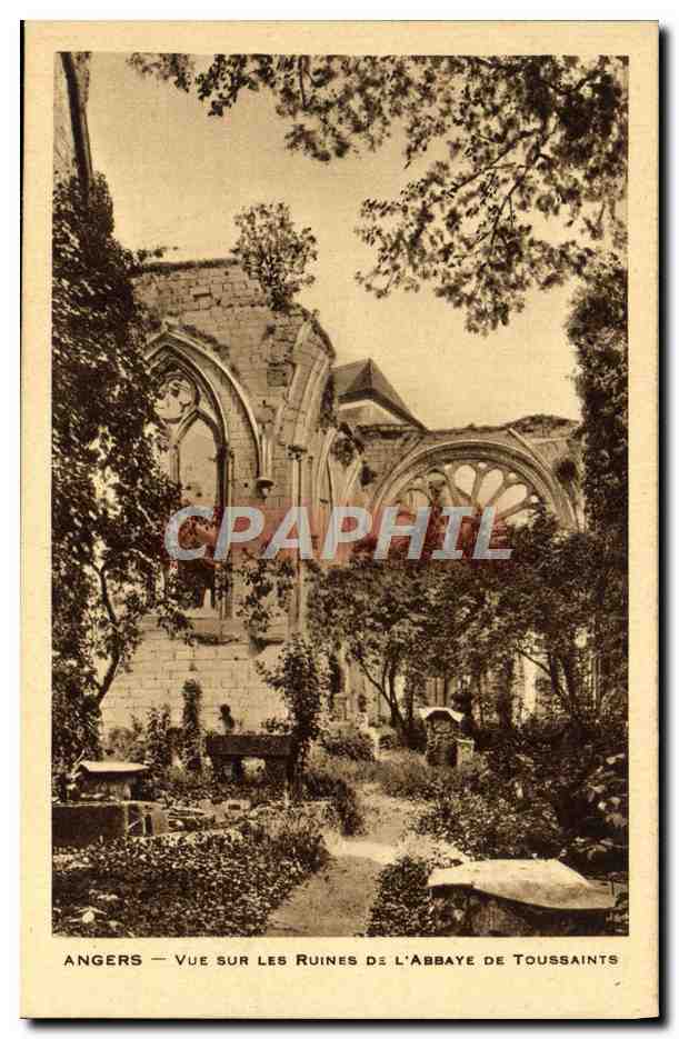 CPA Angers Vue Sur Les Ruines De l'Abbaye De Toussaints