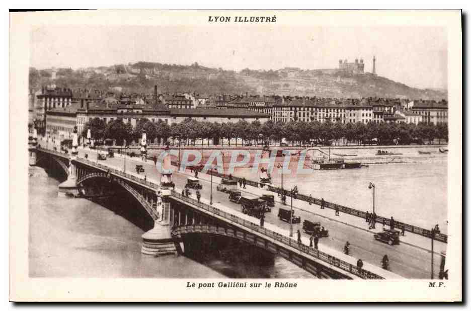 CPA Lyon Illustre Le Pont Gallieni Sur Le Rhone