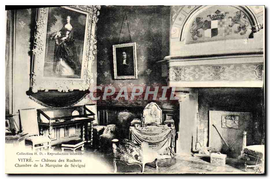 Zimmer der Marquise de Sévigné — Schloss des Rochers — Vitré