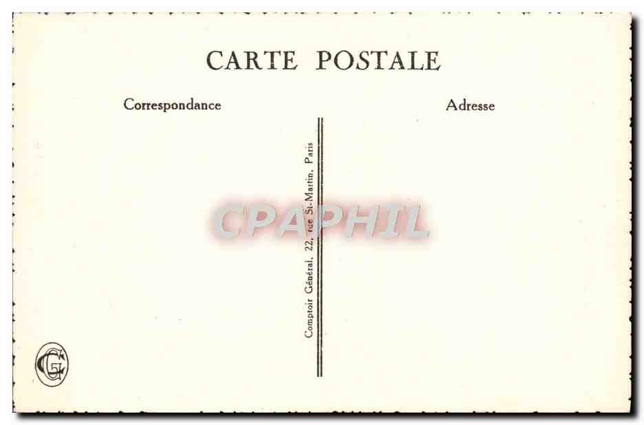 CPA Blois Hotel d'Alluye — Verso