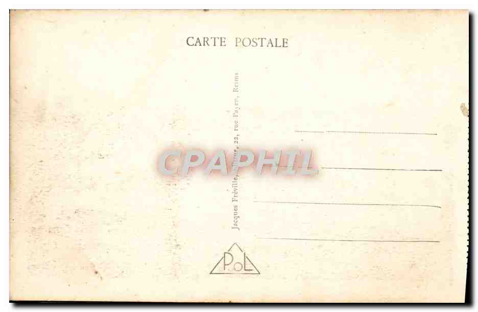 Cimetière et Monument aux Morts de la 28e, 35e et 42e Régiments d'Infanterie — Butte de Souain — éditeur Jacques Fréville, Reims — Verso
