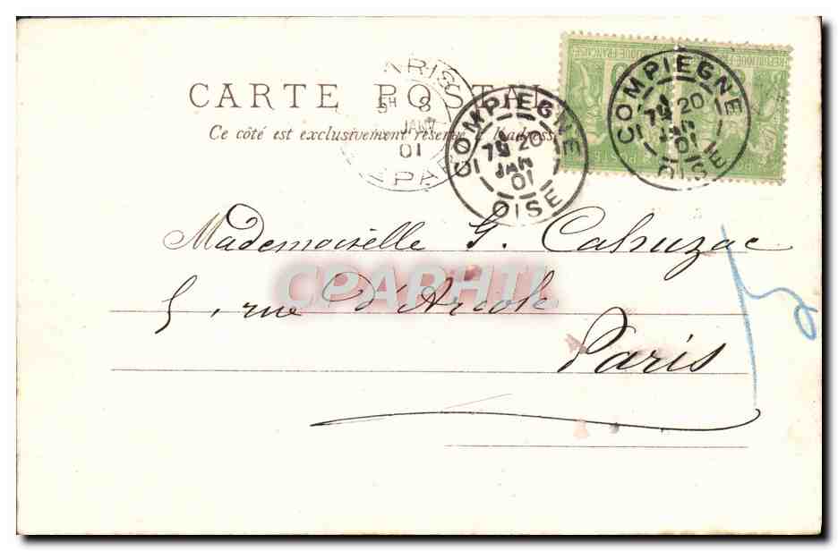 CPA Fantaisie Oiseau Rouge Gorge  — Rückseite