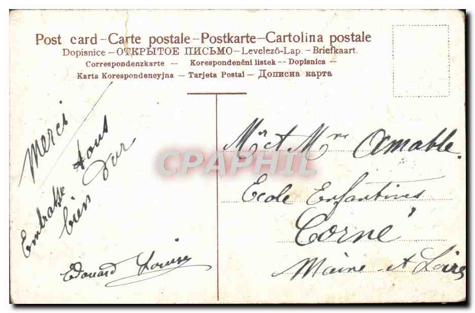 CPA Bonne Annee 1906 — Rückseite