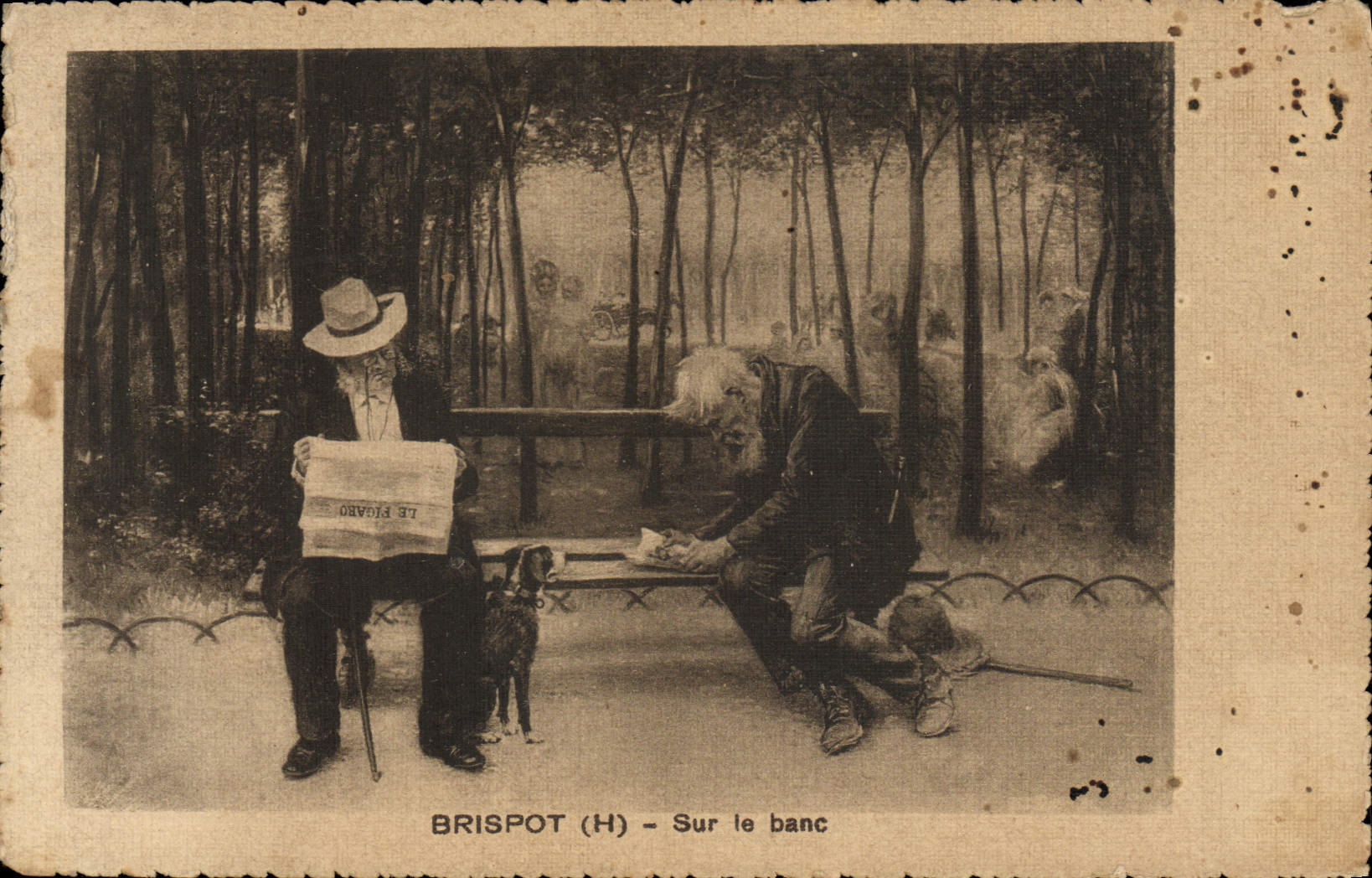 CPA Brispot Sur Le Banc