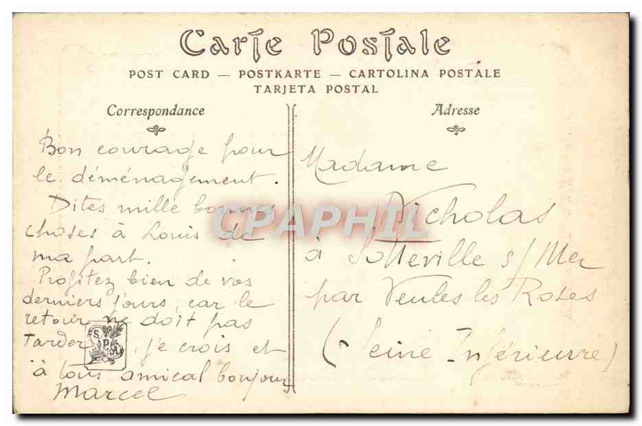 CPA Paul Schaan Pinxit Le Myope — Verso