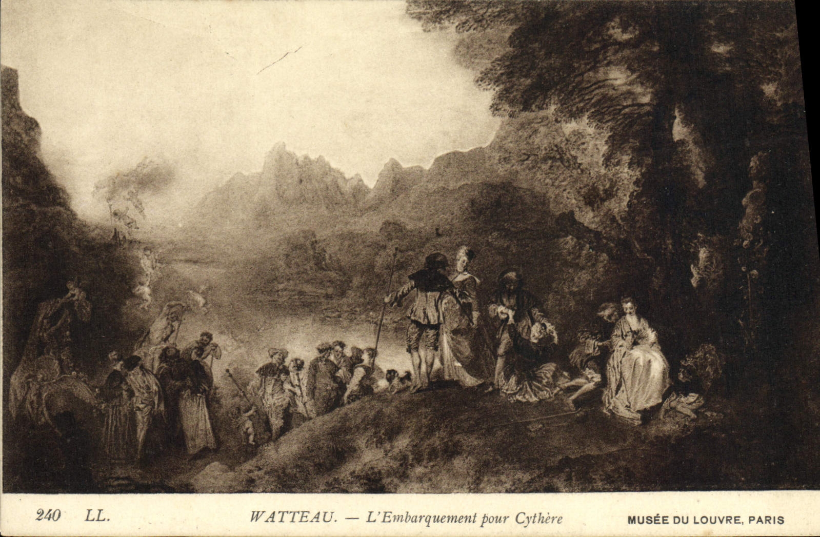 CPA Watteau l'Embarquement Pour Cythere Musee Du Louvre Paris