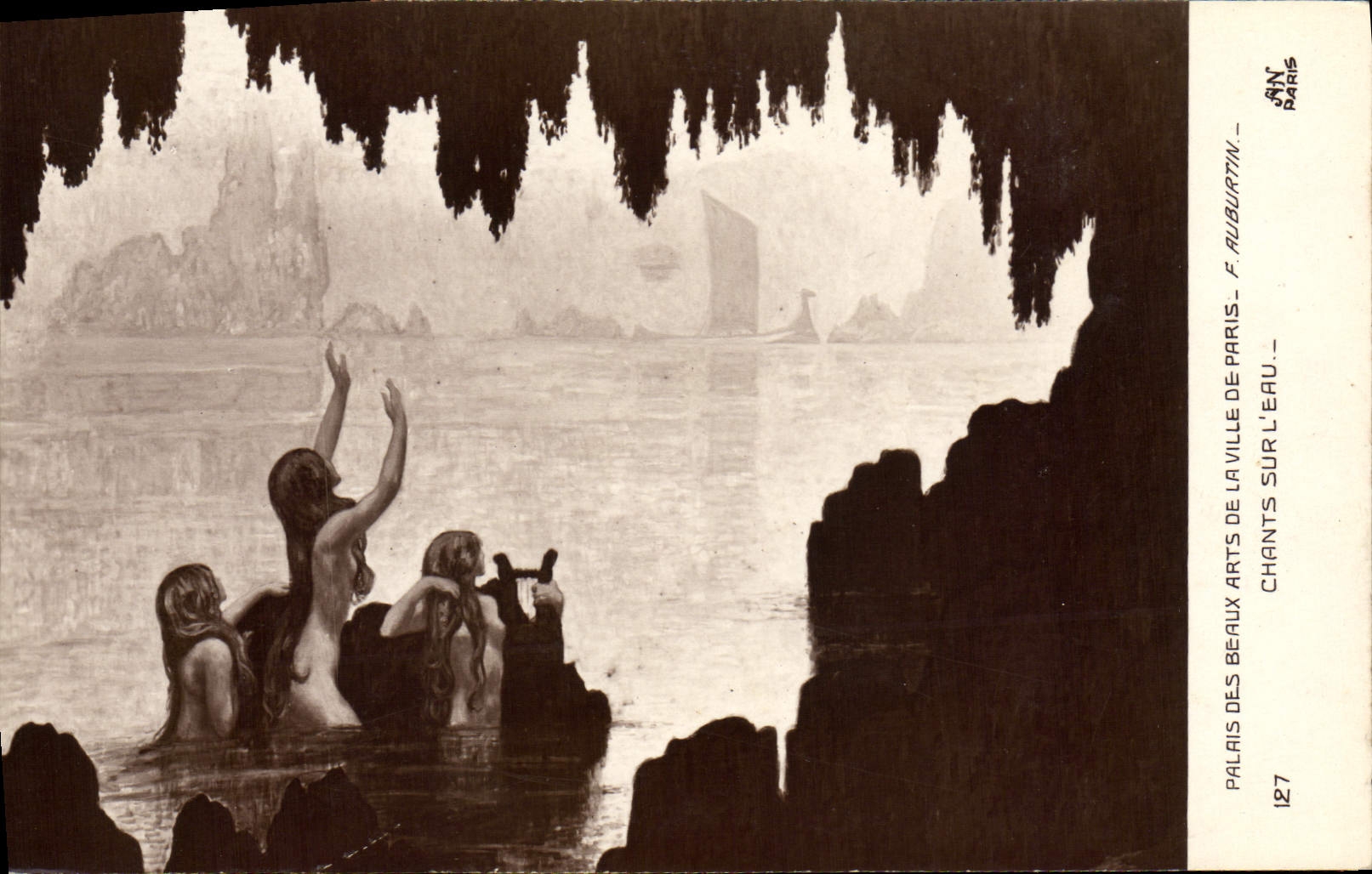 CPA Palais Des Beaux Arts De Laville De Paris Chants Sur L'Eau Auburtin