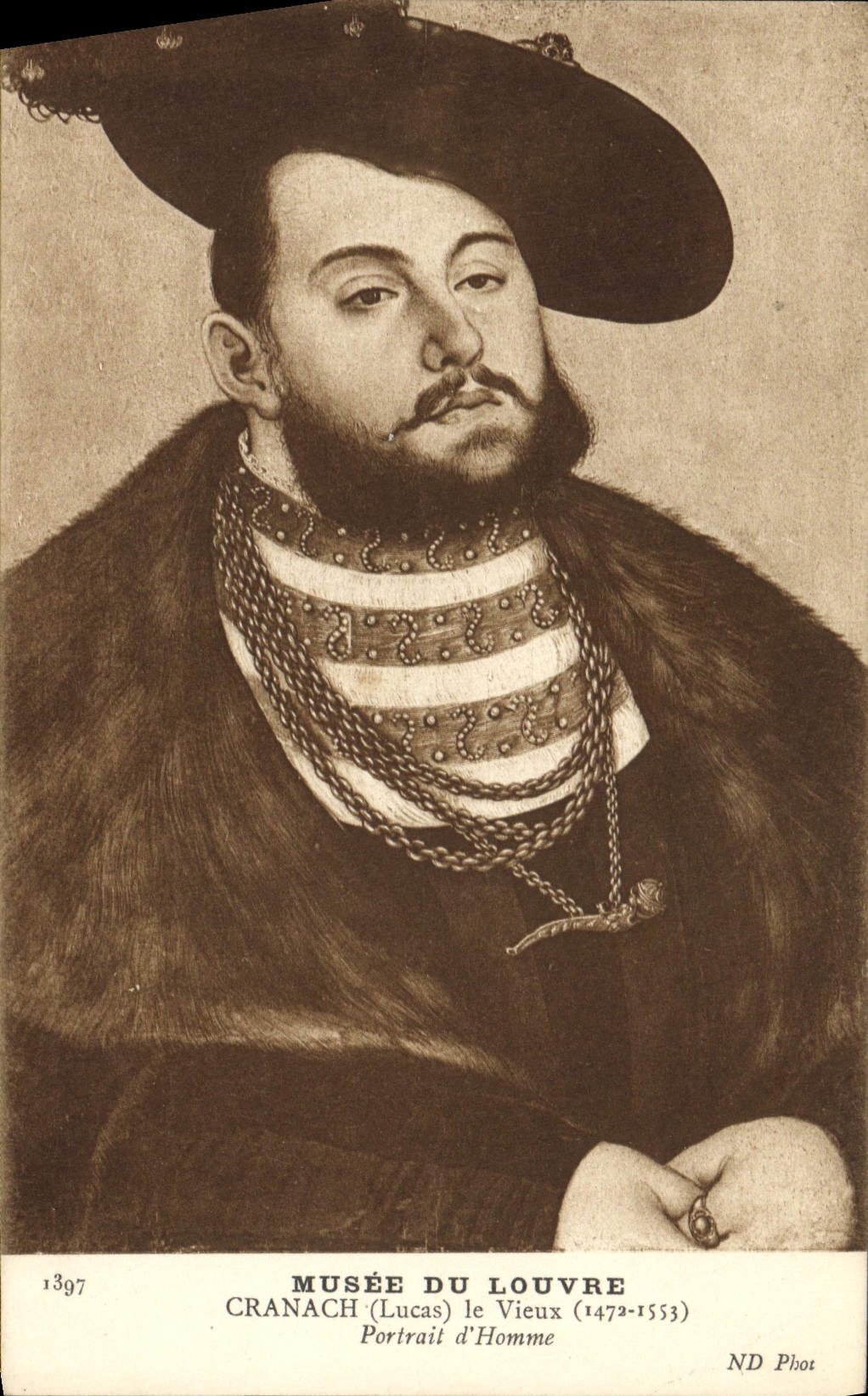 CPA Musee Du Louvre Cranach Le Vieux Portrait d'Homme
