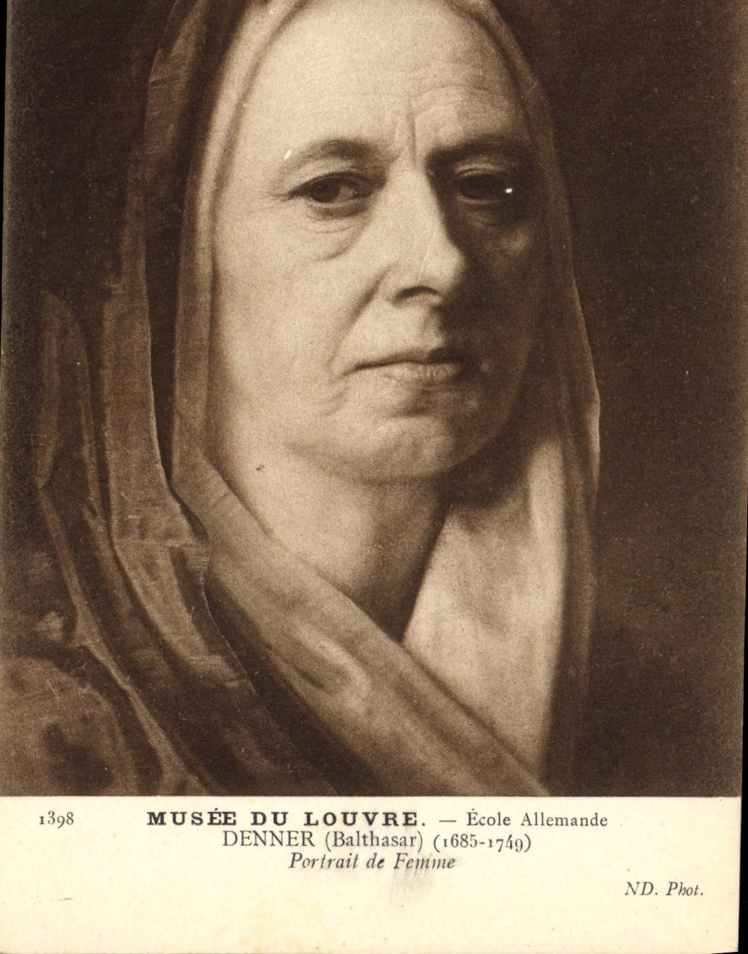 CPA Musee Du Louvre Ecole Allemande Denner Portrait de femme