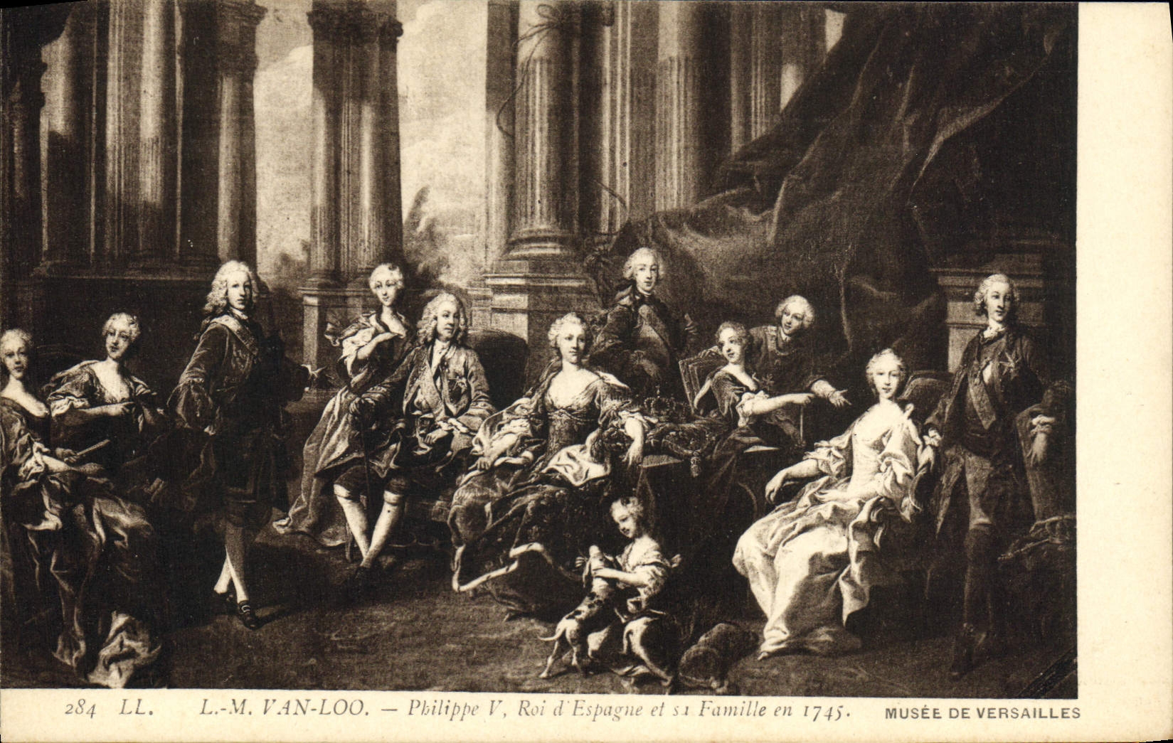 CPA Van Loo Philippe V Roi d'Espagne et sa famille en 1745 Musee De Versailles
