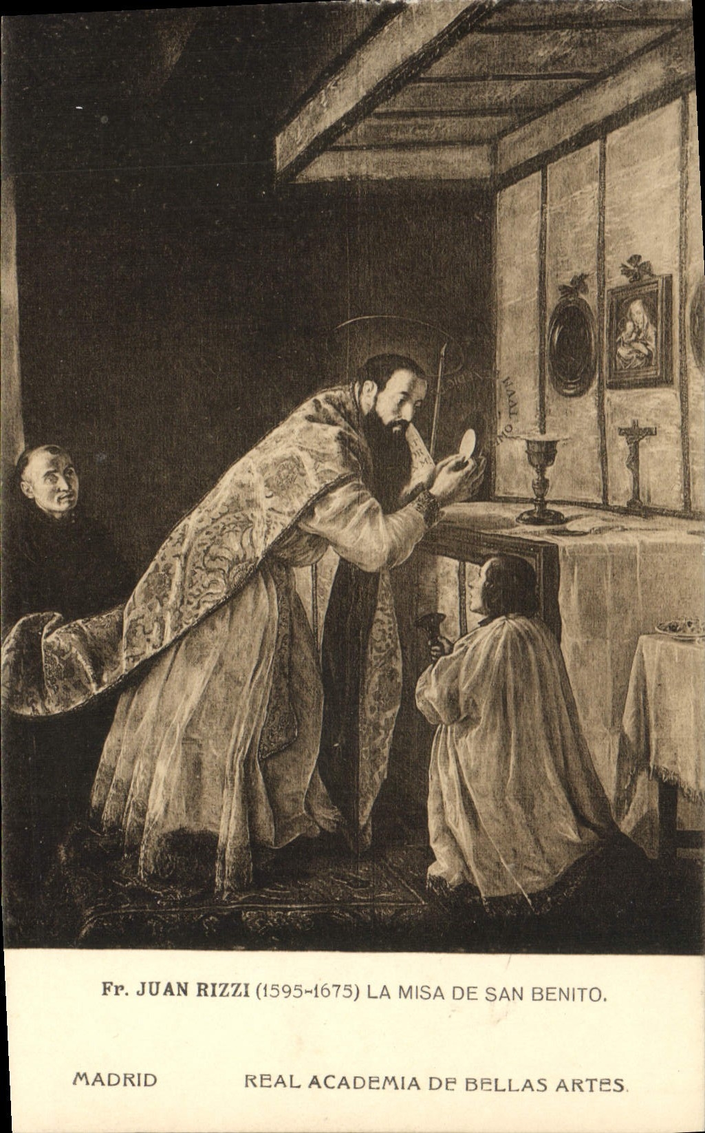 CPA Juan Rizzi La Misa De San Benito Madrid Real Academia De Bellas Artes
