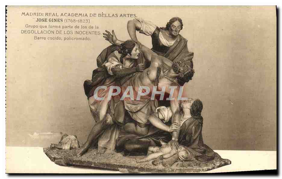 Madrid: Real Academia de Bellas Artes — Groupe de la Décollation des Innocents par José Gines (1768-1823)