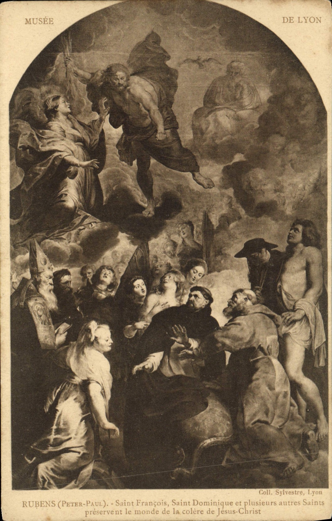 CPA Musee De Lyon Rubens Saint Francois Saint Dominique Jesus Christ