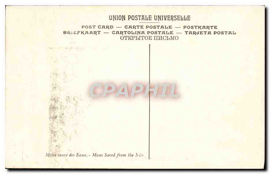 CPA Grebber Die Findung Mosis Dresden — Verso