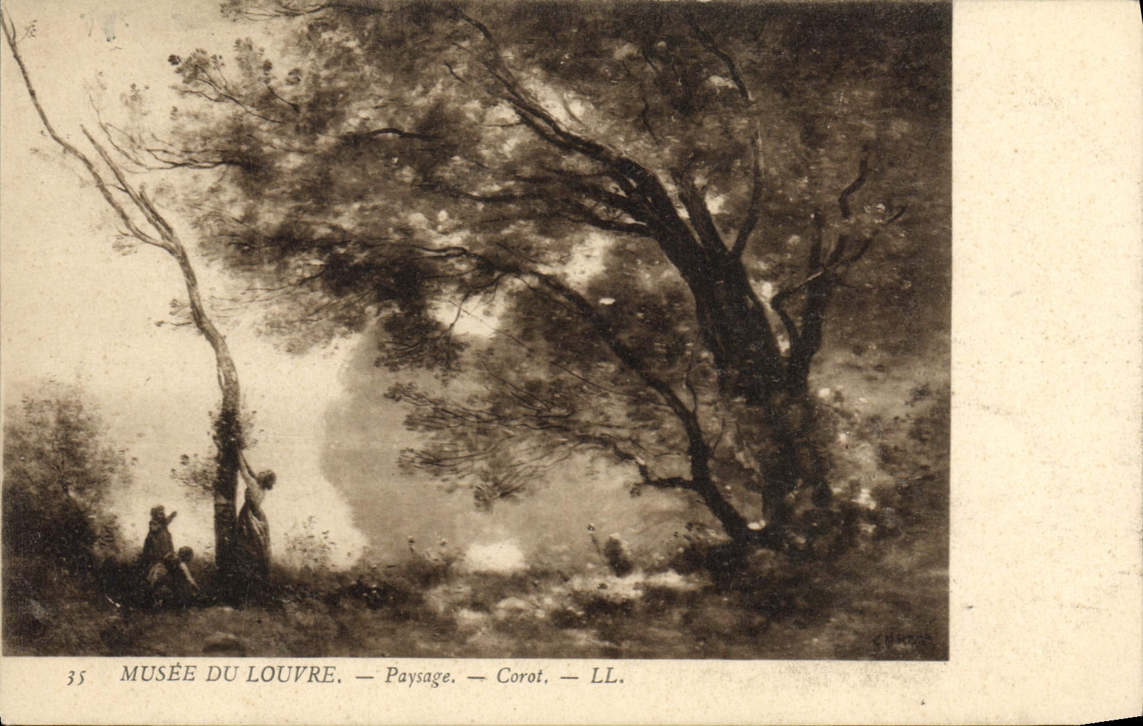CPA Musee Du Louvre Paysage Corot