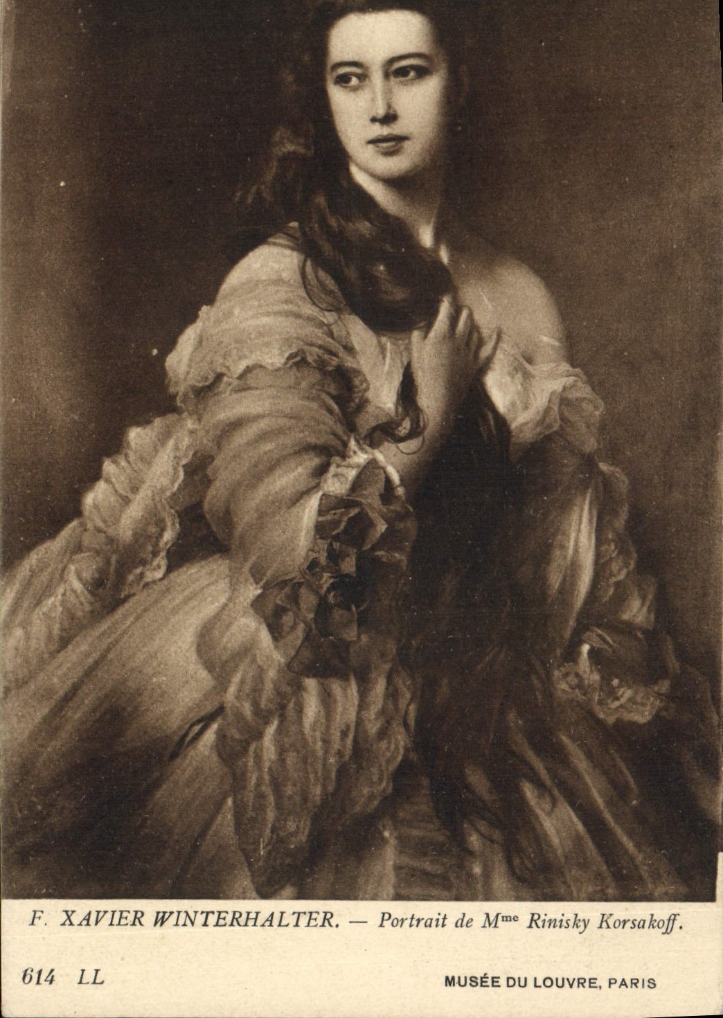 CPA Xavier Winterhalter Portait de Mmme Rinisky Korsakoff Musee Du Louvre Paris
