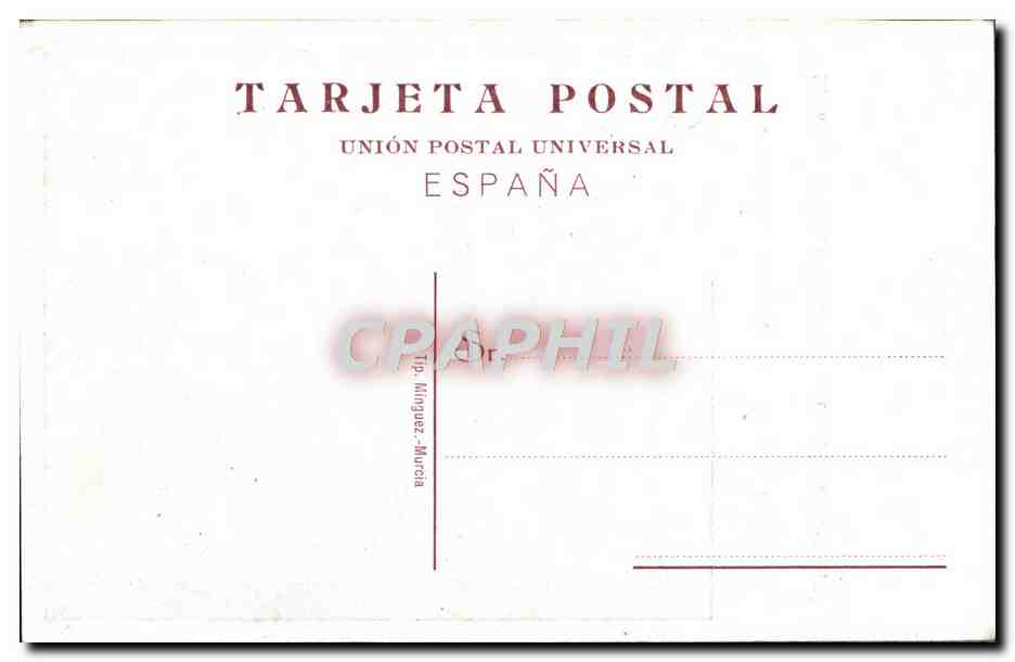 CPA Museo Provincial De Bellas Artes De Murcia Belen De Salzillo — Verso